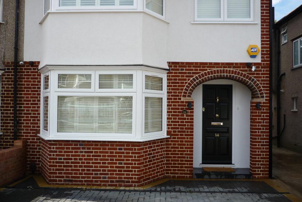 Brick house showing professional repointing and restoration