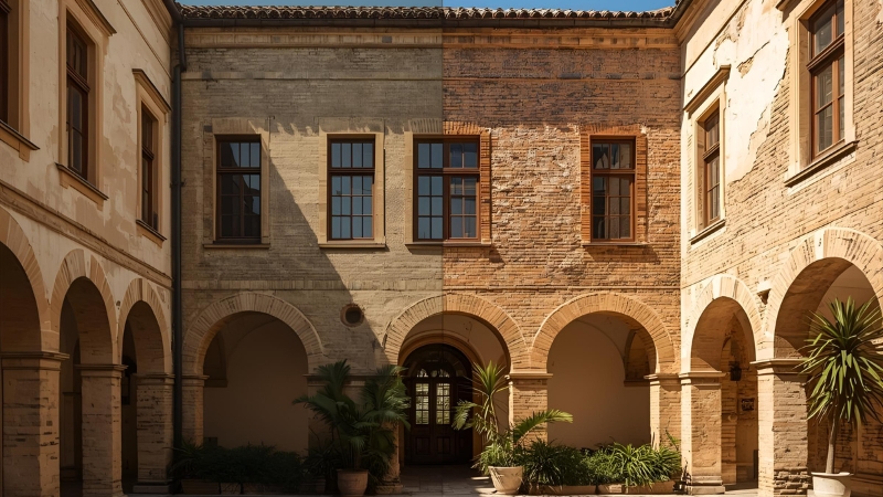 Paint removal service restoring natural masonry surface through safe and careful treatment