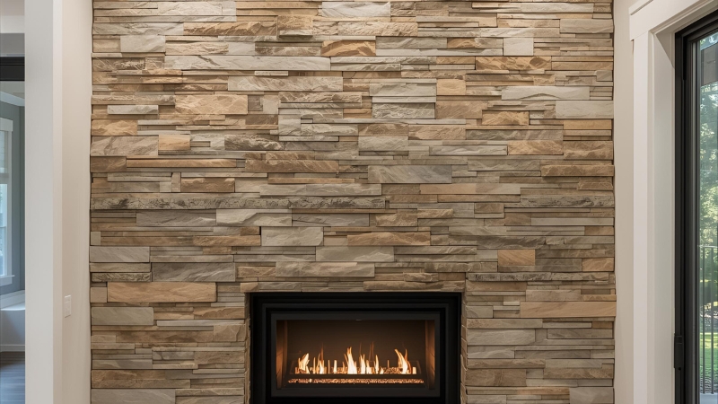 Natural stone wall restored to original detail and texture after professional stone cleaning service