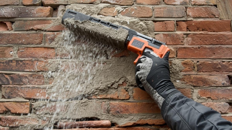 Exterior brickwork restoration showing professional brick cleaning in progress with clean and vibrant wall finish reflective of expert brick cleaning practices