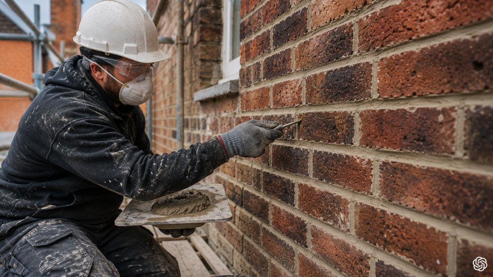 Professional repointing service restoring brickwork pointing