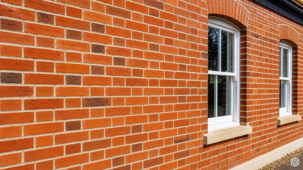 Restored brickwork wall after complete masonry restoration project in Richmond