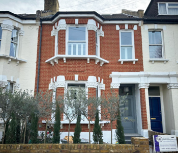 Final result after textured paint removal rake out and weather struck repointing