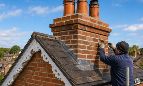 Brick house showing professional repointing and restoration